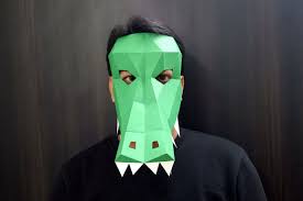 Let Me Adjust My Crown And Get My Day Started Mask Diy Crocodile Mask 3d Papercraft Diy Mask Paper Crafts Mask Party