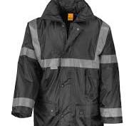 Veste imperméable parka de sécurité mixte - R023X - noir