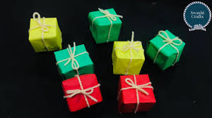 Handmade gift boxes in shiny night. Christmas Special Mini Gift Boxes Easy Diy With Paper Christmas Ornaments Christmas Gift Box Youtube