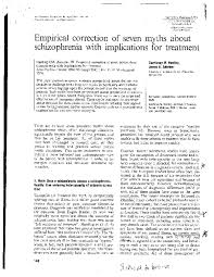 Pdf Empirical Correction Of Seven Myths About Schizophrenia