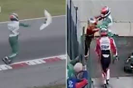 Luca corberi is reported to have later started a brawl after being forced to retire from the race in the fia kz world championship. Kart Racer Throws Bumper At Rival And Then Father Joins In On Attack