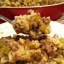 Sausage Rice Casserole Recipe Yummly Recipe In 2021 Sausage And Rice Casserole Sausage Rice Potluck Dishes