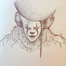 Check out the playlist for more easy drawings with circle * easy. By Yaniv Yaniv Art Pennywise Take 2 New Sketchbook Pencil Art It Sketckbook Sketch Bla Scary Drawings Drawings Art Sketches