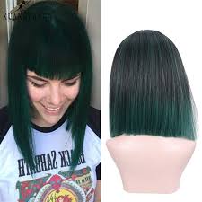Alibaba.com offers 3,885 ombre short hair products. 2 Tones Ombre Black Green Ash Synthetic Wig For Women Straight Short Hair With High Temperature Bangs Cosplay Hair Aliexpress