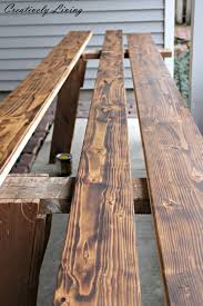 Torched Diy Rustic Wood Counter Top For Under 50 By Creatively Living Diy Wood Counters Rustic House Wood Countertops