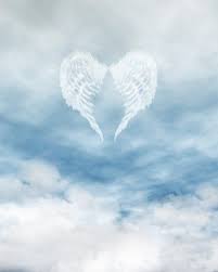 Angel Wings In Cloudy Blue Sky In 2020 Birthday In Heaven Angel Wings Background Happy Birthday In Heaven