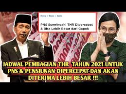 Hal itu diungkapkan menteri koordinator bidang perekonomian airlangga hartanto dalam konferensi pers virtual yang digelar senin (19/4/2021). Thr Pns Dan Pensiunan Tahun 2021 Cair Lebih Cepat Ini Kata Menkeu Ri Youtube