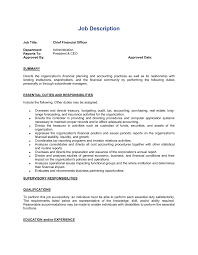 Those with ambitions of being. Job Description Example For Cfo Template By Business In A Box