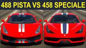 In terms of sound, both sound great: Forza Horizon 4 Ferrari 488 Pista Vs Ferrari 458 Speciale Drag Race Youtube
