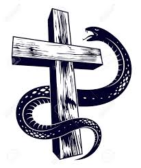 Skin deep tales arondubois wrap around snake wrap around. Serpent On A Cross Vintage Tattoo Snake Wraps Around Christian Royalty Free Cliparts Vectors And Stock Illustration Image 133160507
