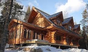 Chalet Scandinave Mont Tremblant Quebec Maison Bois Rond Maison Bois Chalet Bois