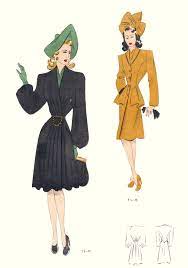 1940s Fashion History 1946 Tailleur Trade Fashion Plates Free Pictures 1940s Fashion Fashion History Fashion Plates