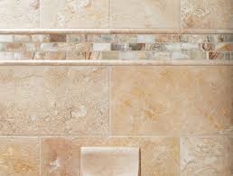 Buy chrome tile trim and get the best deals at the lowest prices on ebay! Shower Wall With Beige Tile Mosaic Accent And Soap Dish Beige Tile Shower Wall The Tile Shop