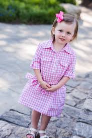 Prodoh Fishing Shirts For Kids Girls Belted Gingham Dress