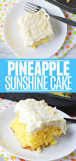 Pineapple Sunshine Cake Light Dessert Recipes Yellow Cake Mix Recipes Pineapple Dessert Easy