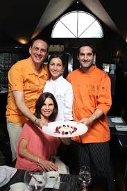 Chef John Aboud with Table Talk award team and pastry chef Lise DeVertuile 