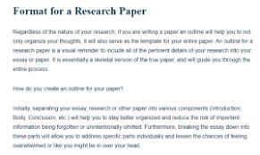 A research paper is a complex of academic or scientific examples based on some experiment; Format For A Research Paper A Research Guide For Students