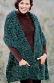 Women knitted sweater tops scarf crochet with sleeve wrap winter warm shawl scarves. Pocket Wrap Knitting Patterns In The Loop Knitting