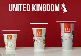 How Mcdonald S Cup Sizes Vary Around The World Mcdonalds Mcdonalds Uk Cup