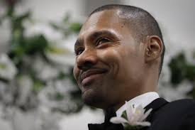 Step by halting step, Jamie Nieto walks down aisle with his wife