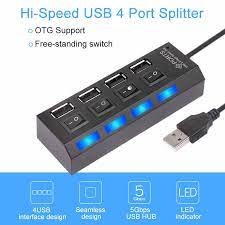 2020 popular 1 trends in computer & office, consumer electronics, cellphones & telecommunications, home improvement with 4 port usb hub for laptop and 1. 4 Port Usb Hub Usb 2 0 Hub Splitter High Speed With On Off Switch Multi Led Adapter For Tablet Laptop Computer Notebook Usb Hubs Aliexpress