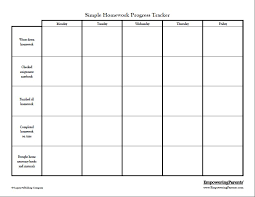 Behavior Charts Homework Homework Charts Free Printable