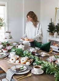 Holiday Brunch In Our New Home Hello Fashion Brunch Table Setting Brunch Decor Christmas Dinner Party