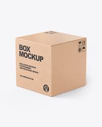 Download Kraft Box Mockup In Box Mockups On Yellow Images Object Mockups