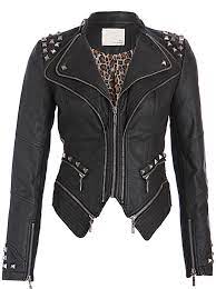 Women S Studded Rocker Moto Jacket By Pretty Attitude Clothing In 2021 Leather Jackets Women Black Studded Leather Jacket Attitude Clothing