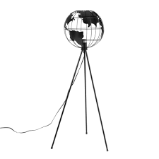 Chaque lampe est unique puisqu'elle est configurée pour vous et votre personnalité. Liseuse Trepied En Metal Noir Abat Jour Mappemonde H105 Maisons Du Monde