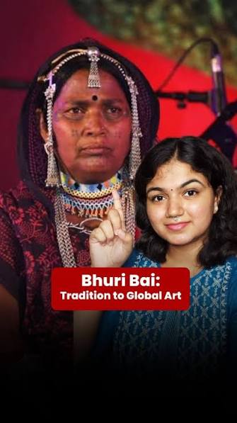 Bhuri Bai, Madhya Pradesh ke Jhabua se aayi ek Bhil tribal woman, jo construction site par Rs. 6 roz kamaati thi. , Tribe mein women ko Pithora painting ki permission nahi thi, phir bhi unhone chupke ...
