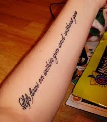 It can be a phrase of your own creation, such as a saying that you have or decorative, intricate fonts will be difficult to read if the letters are too small. 75 Best Short Tattoo Quotes For Girls Boys 2020