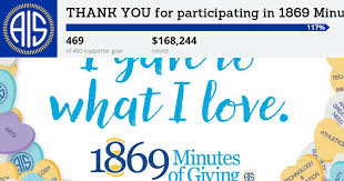 THANK YOU for participating in 1869 Minutes of Giving!