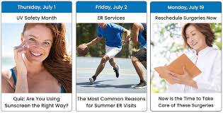 To make it easy for you to help spread the word, we've pulled together some resources you can use to promote these … Your July 2021 Health Observance Calendar Baldwin Publishing