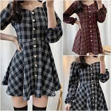 新作入荷しましたーハートボタンチェックワンピース4900 dress ワンピース ハート チェック instagood apparel fashion fashionista fashio short sleeve dresses dresses with sleeves fashion