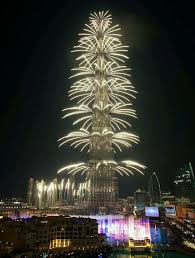 Burj Khalifa Fireworks Happy New Year Dubai Travel Dubai New Years Eve Dubai