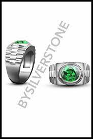 Silver Emerald Men Ring Signet Oval Men Ring Silver Men Etsy In 2021 Rings For Men Silver Chain For Men Minimalist Jewelry Silver
