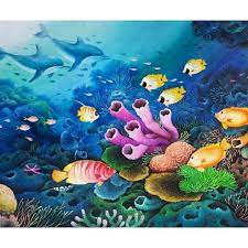 77 contoh gambar dan lukisan pemandangan alam pantai kamu pasti akan kagum jika melihat pemandangan di dasar laut pemandangan luar biasa ini. Jual Lukisan Bawah Laut Kab Klungkung Handmade Painting Bali Tokopedia