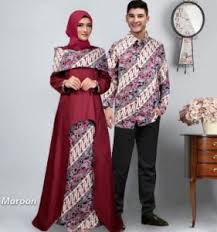Jual baju couple muslim keluarga besar buat kondangan online. Baju Batik Couple Kondangan Sabna