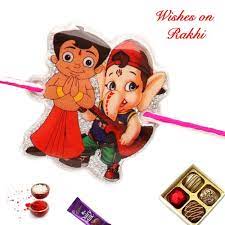 Dholakpur is suddenly attacked by two fire spitting dragon monster. Chhota Bheem And Bal Ganesh Kids Rakhi Prpl295