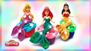 Disney Princess Play Doh Mermaid Costume Dress Up Ariel Rapunzel Belle L Disney Princess Play Doh Mermaid Costume Play Doh
