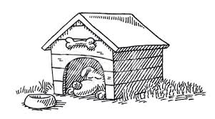 Kennel Sleeping Dog Cartoon Drawing Stock Photos Vectorhq Com