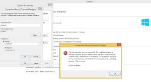 Windows Domain Join Operation Was Not Successful Access Denied