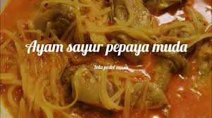 Resep Ayam Sayur Pepaya Muda Youtube Walaupun menggunakan bumbu instant siap pakai, untuk rasa tak kalah dengan bumbu yang di racik sendiri loh.