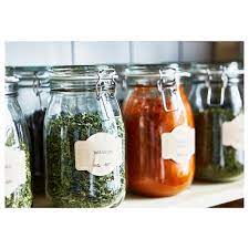 Check out our wide range of mason jars, tea coffee sugar canisters and glass jars, whether you want to preserve homemade jams or just store pasta. Korken Jar With Lid Clear Glass 1 9 Qt Ikea