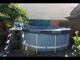 Piscine Mise En Place De La Bache De Protection Youtube