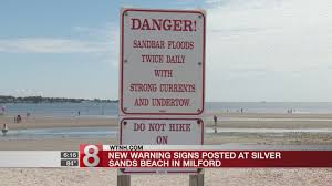 Warning Signs Placed At Silver Sands Beach