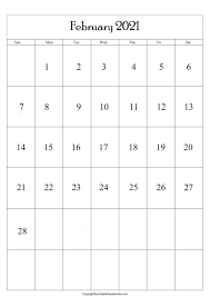 Print the calendar template or use it digitally. February 2021 Calendar A4 Size Free Printable Template Printable The Calendar