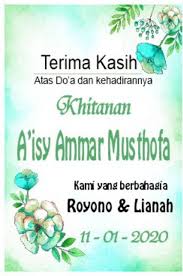Maybe you would like to learn more about one of these? 100 Pcs Kartu Ucapan Terima Kasih Khitan Khitanan Murah Shopee Indonesia