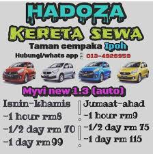 Kami sedia melayani 24 jam. Kereta Sewa Di Ipoh Malayjijha